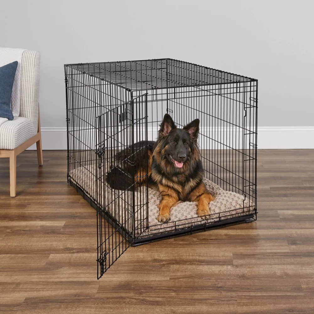 

Newly Enhanced Single Door iCrate Dog Crate, Includes Leak-Proof Pan, Floor Protecting Feet, Divider Panel & New Patented