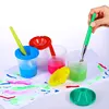 Kids Paint Brushes Set Toddler Chubby Paint Brushes Round and Flat Preschool Paint Brushes for Acrylic Paint Washable Paint 3