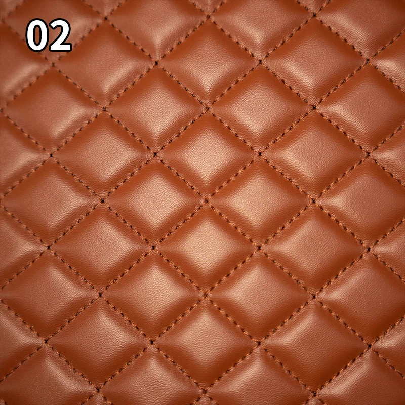 Premium Quilted Faux Leather Fabric with Thick Sponge Padding for Upholstery and DIY Projects
