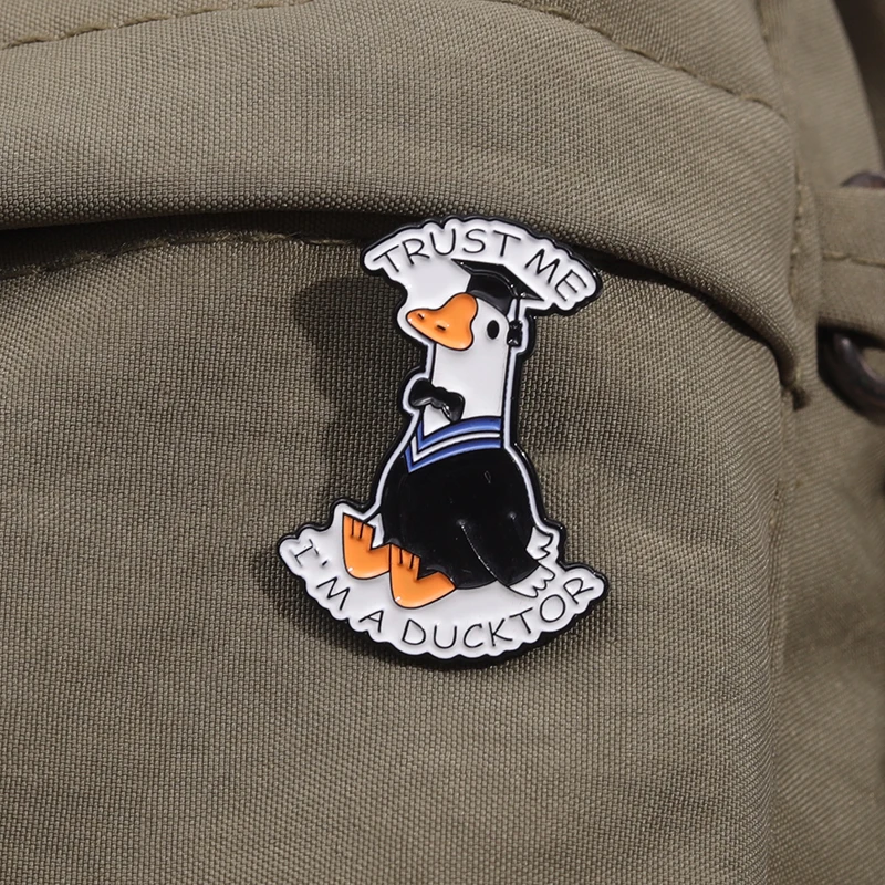 Vertrauen Sie mir, ich bin ein Ingenieur, Emaille-Anstecknadeln, niedliches Cartoon-Tier, Ente, Hund, Broschen, Anstecknadel, Schmuck, Geschenk für Freunde, Großhandel – Detail 6