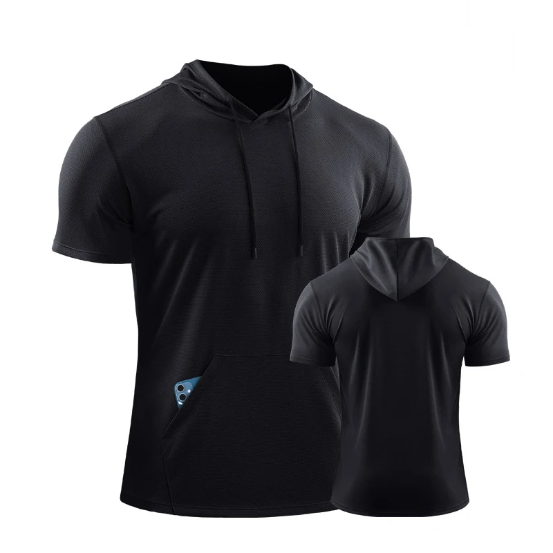Training Hoodies Jogger Jogging Shirts Basketball Soccer Jerseys Male Gym Clothing Blouse Shirts Rash Guards Pocket Men