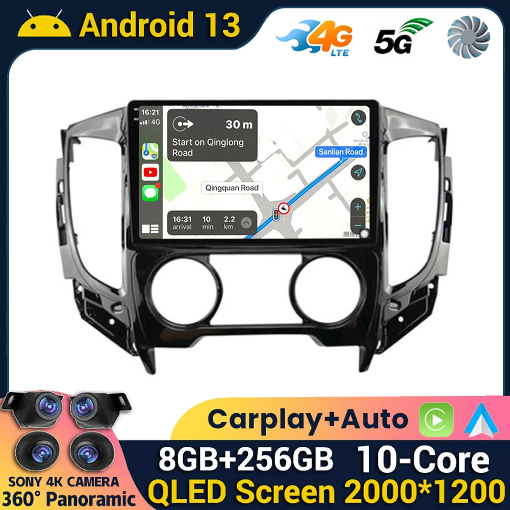 Android 13 Stereo Per Mitsubishi Pajero Sport 3 L200 5 Triton 3 2015 2016 2017 2018 2019 Lettore Multimediale Autoradio Gps Carplay