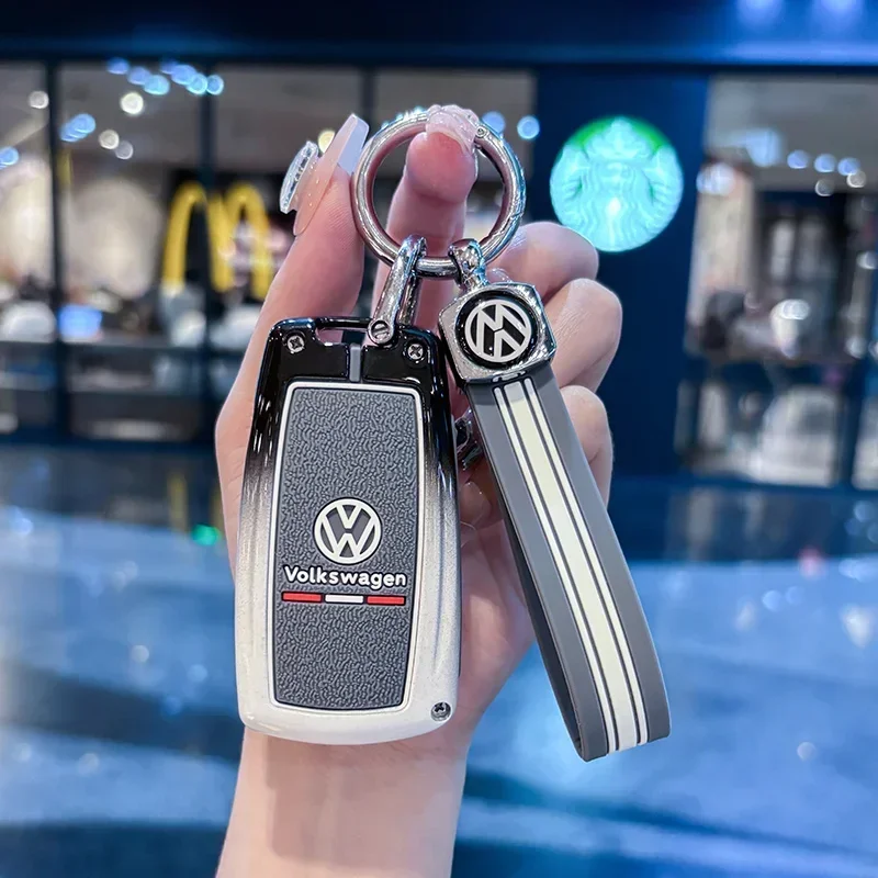 폭스바겐 VW 아연 합금 자동차 리모컨 키 케이스 커버 쉘 (2026 핫 스타일링 몰딩) 폭스바겐 VW 폴로 골프용 자동차 스티커
