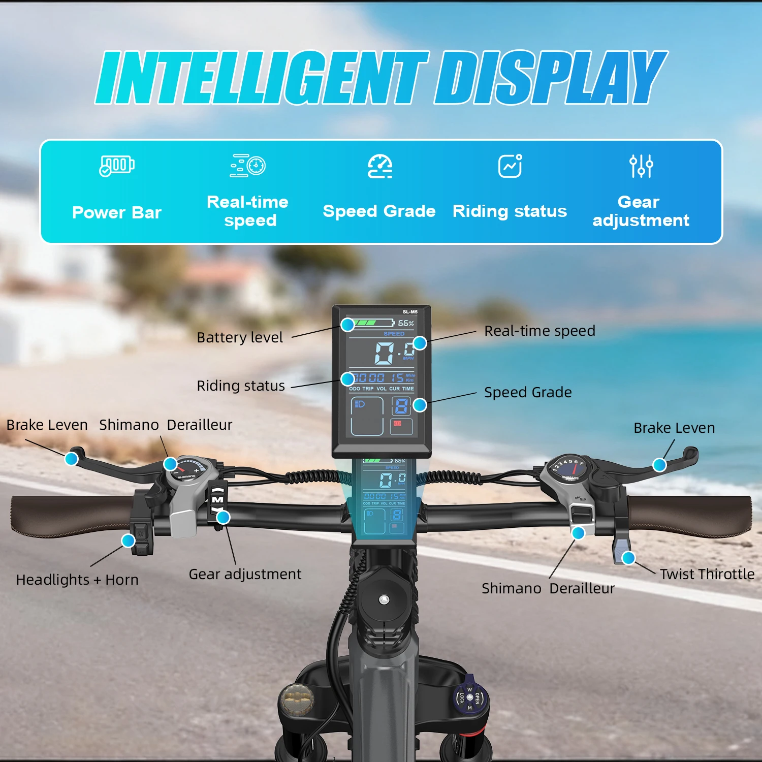 Bicicletta elettrica fuoristrada da montagna per adulti a sospensione completa Urban Ebike Aairsk XT90 1500W 48V 20Ah Bici elettrica per pneumatici da 26 * 2,6 pollici - immagine 5