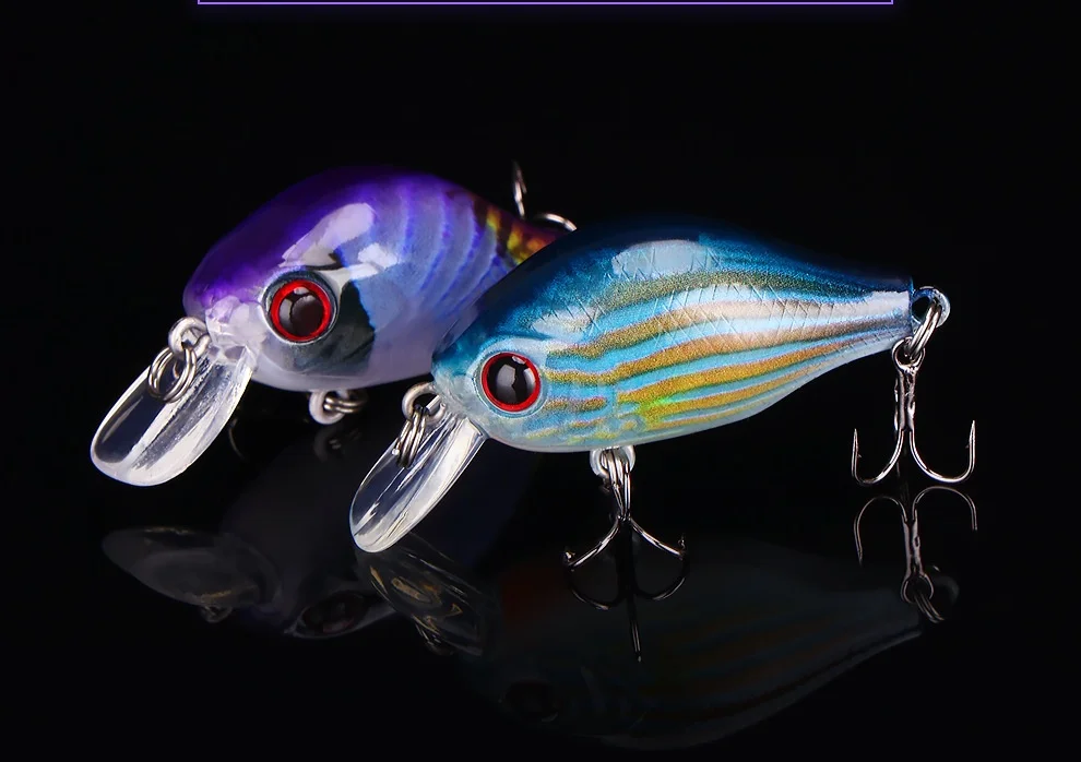 Angelköder, 3D-Druck, Kurbelköder, 4,3 cm, 8 g, kleiner fetter Fisch, harter Köder, laute Stahlkugeln, integrierte Kunstköder, 1 Stück AUSVERKAUF – Detail 10