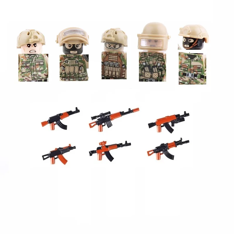 5 шт./лот русский Альфа современные солдаты спецназа фигурки MOC SWAT город военное
