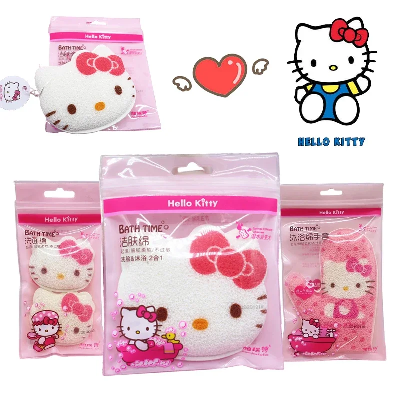 Hello-Kitty-Face-Wash-Sponge-Cartoon-Anime-Girl-Face-Sponge-Round ...