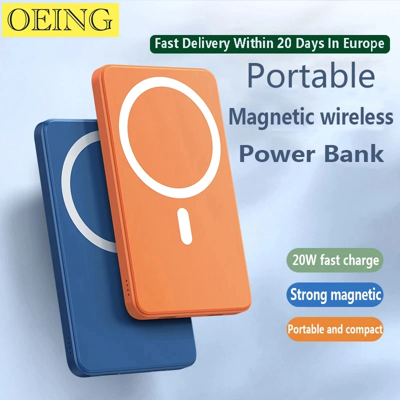 

Macsafe Magnetic Wireless Power Bank Fast Charging Portable Charger External Battery Pack for iPhone 14 13 12 Pro Max 10000mAh