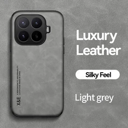 Luxury Car Magnetic Holder Leather Phone Case - Soft Back Cover for Xiaomi 17T (Light Gray - 04)