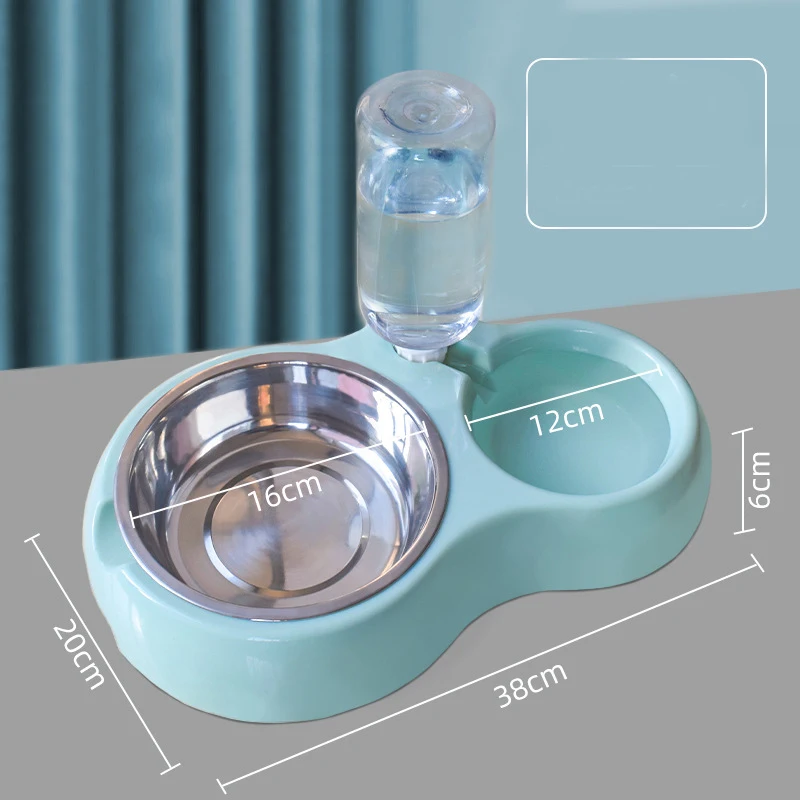 2-in-1 Pet Feeder & Water Dispenser - Anti-Slip Automatic Cat Dog Bowl Circulating Flow Water Feeding Pet Supplies