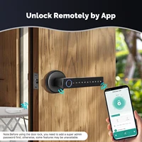 MOES Tuya Bluetooth Smart Fingerprint Door Handle Lock Electronic Password APP Remote Unlock Hotel Apartment Office Rental House - Image 4
