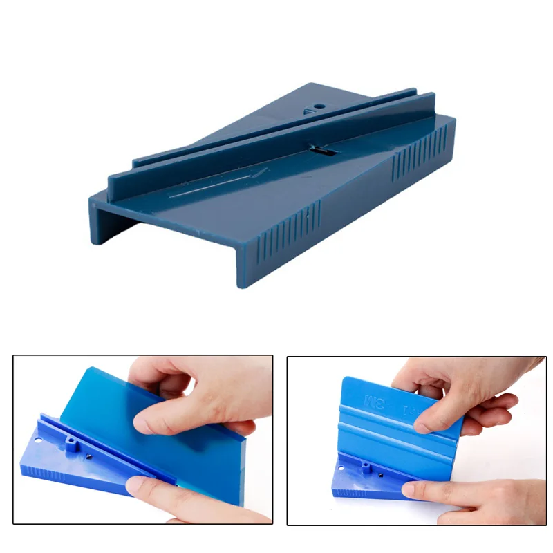 Car Wrapping Tools Wrap Plastic Squeegee Trimmer Hard Card Scraper Sharpening Tool Skiving Knife Cutter Window Tinting Tool Skiving Sharpener