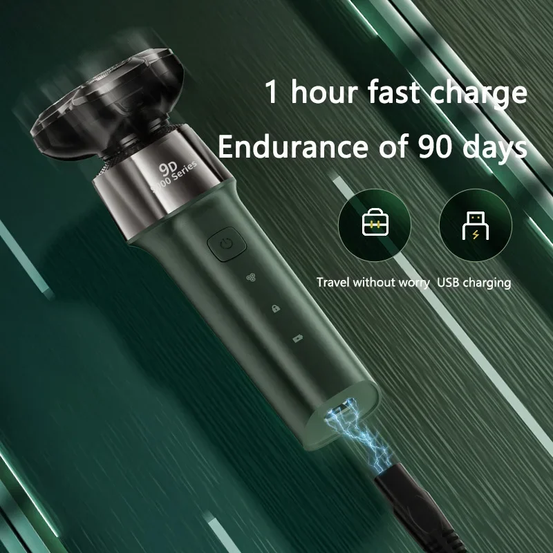 디지털 디스플레이 전기 면도기 4-in-1 회전식 전신 세척 가능 이속 조절 플로팅 헤드 습식 및 건식 겸용 면도기