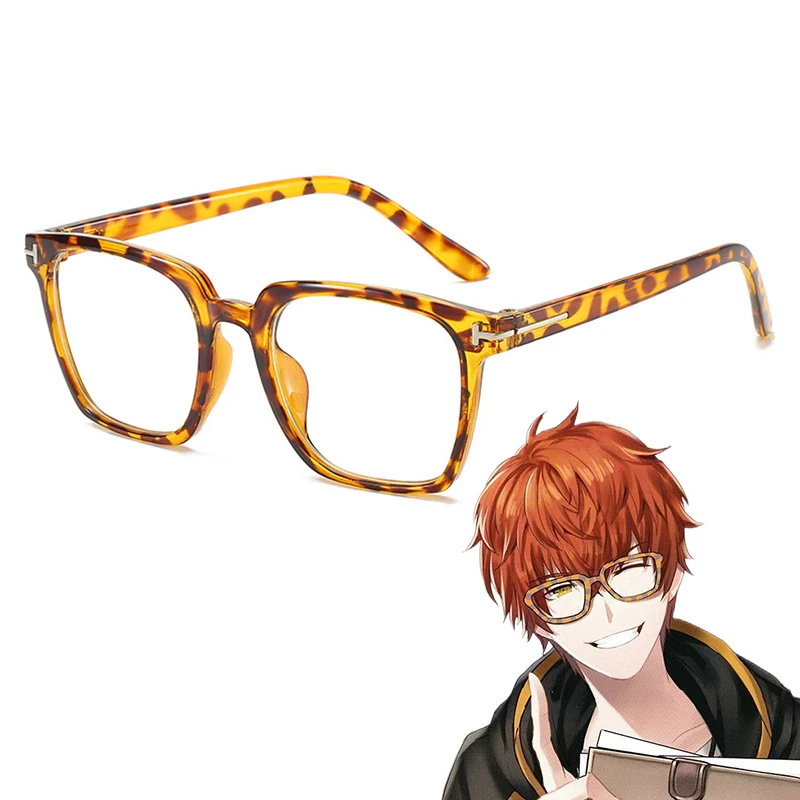 

Game Mystic Messenger Eyewear 707 Cosplay Glasses Props Leopard Glasses