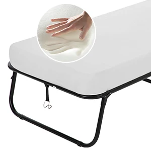 Description Picture 6 of itemFolding Bed Camping Cot Portable Beds Folding Bed Frame with 3.9 Inch Comfort Foam Mattress Strong Sturdy Frame Heavy Duty L77*W