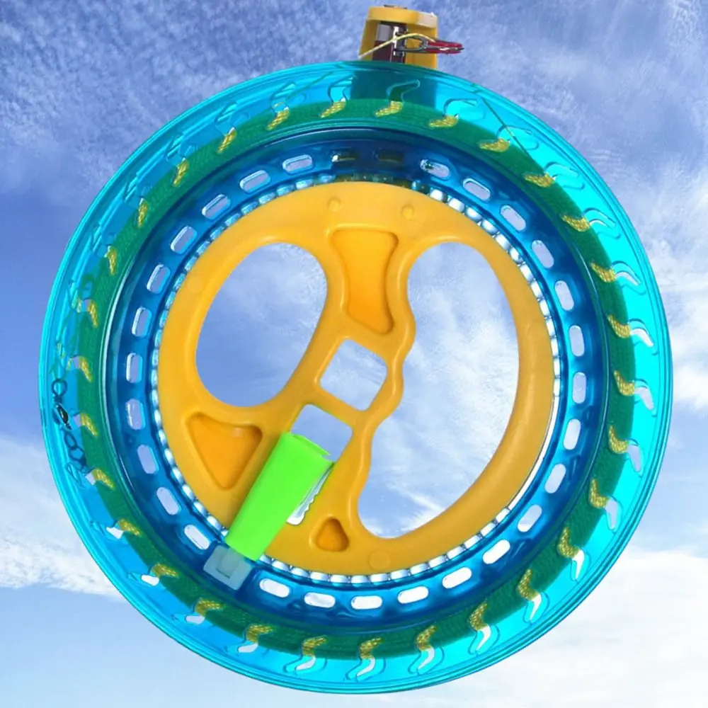 PET 16/18/20cm Kite Reel Winder Fire Wheel String Spool with 1312Feet Line Come with Lock Kite Line Winder Handle Tool 4