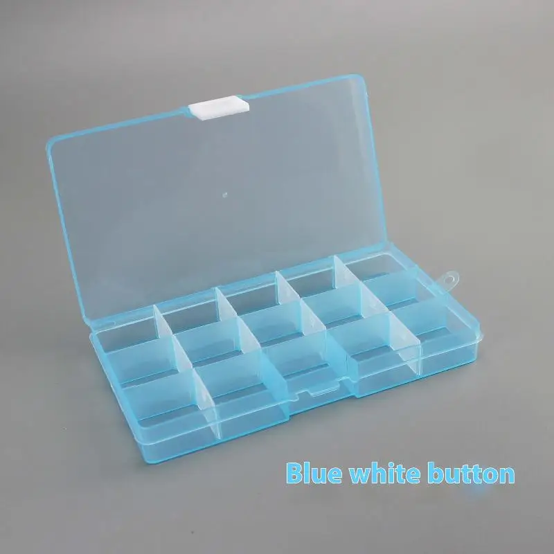 Practical Compartment Plastic Storage Box 15 Grids Parts Organizer Box Jewelry Beads Screws Holder Case Display Container image 5