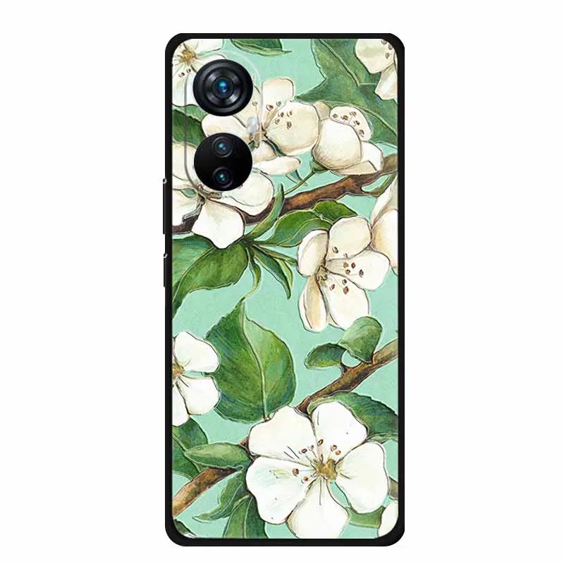 Elegant 3D Relief Emboss Black Silicone Soft Back Case
