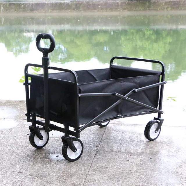 Kültéri Kocsi Többfunkciós Piknik Kemping Hordozható Hajtogató Húzó Rúd Pótkocsi Bevásárló Horgász Stand - Image 2