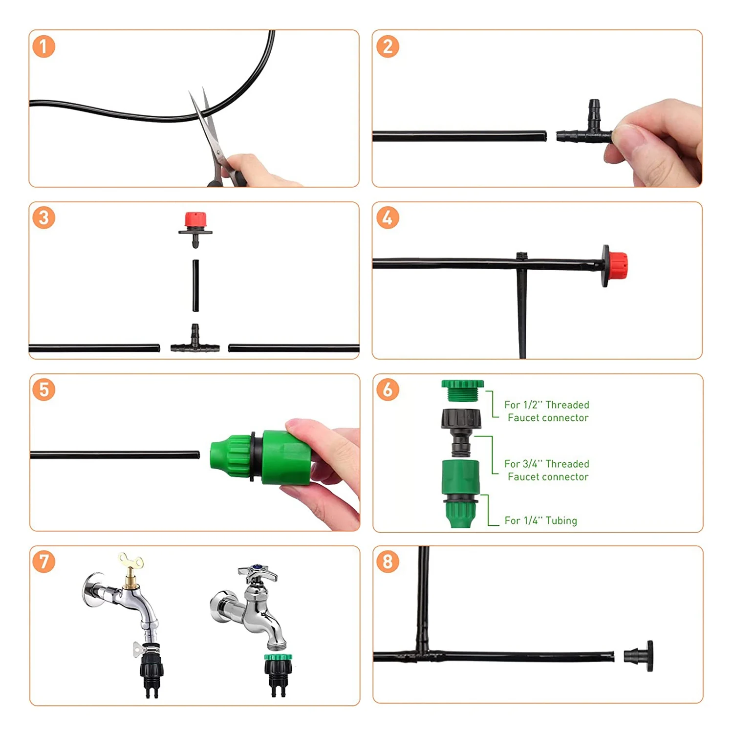 

Garden Irrigation System, Mini Drip Irrigation Kit, 30 M Garden Automatic Watering Drip Irrigation Watering System
