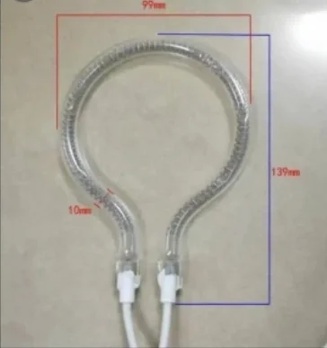 Diameter: 99mm, 110 v 400w O shap Infrared Halogen Heating Quartz Tube Bulb Emitter Heater Element Lamp for Heating