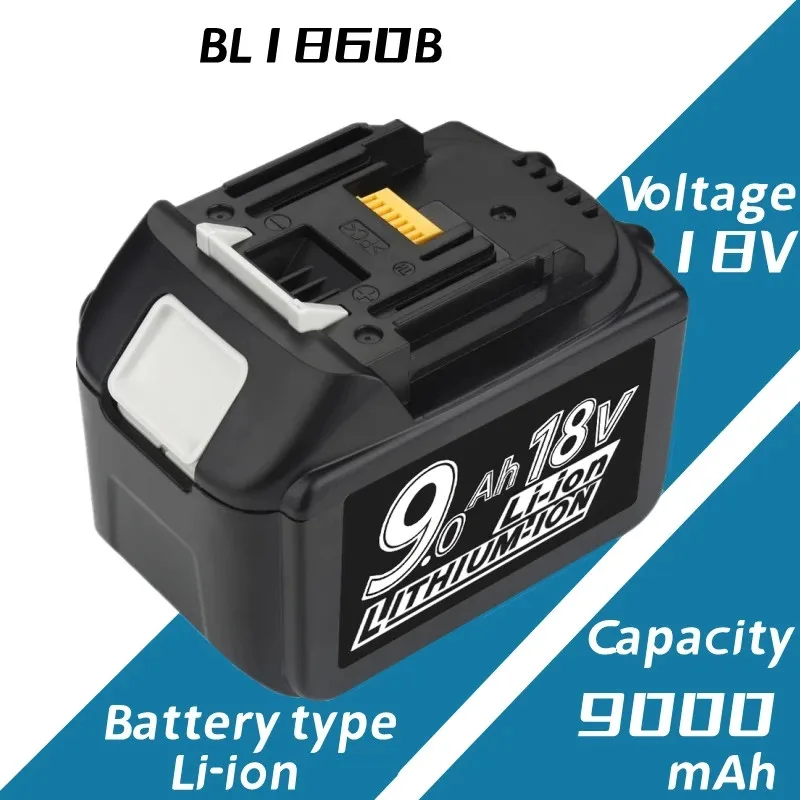 

Aokaidikui 2023 Upgraded 9000mAh for Makit 18V Battery BL1830B BL1850B BL1840 BL1860 BL1815 Replacement Lithium Battery