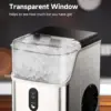 Nugget Makers Countertop, Pebble Maker Machine with 34lbs/24H Soft , Self-Cleaning Sonic Ice Maker with Ice Scoop&Bas 6