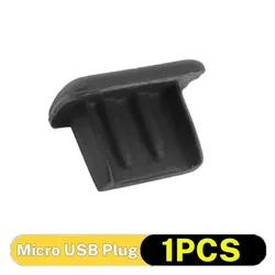 Universal Metal Charging Port Dust Plug & Cleaning Brush Kit - Premium Anti - Dust Accessory (Micro USB Plug - 1PCS)