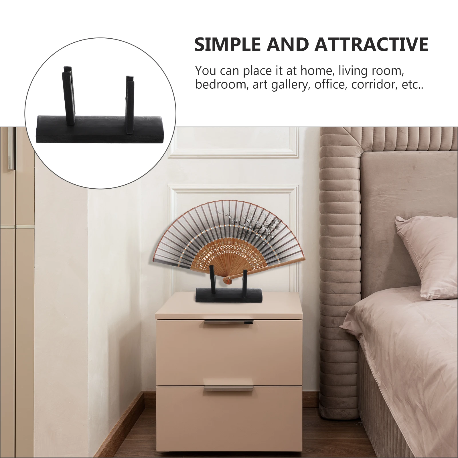 Supporto Per Ventaglio Pieghevole In Legno - Display Per Ventagli Giapponesi O Cinesi, Per Decorazione Casa - Foto 5