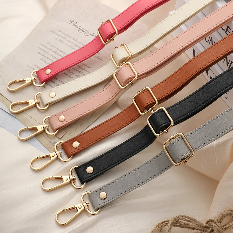

Wholesale Bag Strap For Crossbody Mini Bag Shoulder Strap 130cm Bag Belt Accessories PU Solid Color Handles For Women's Bags Hot