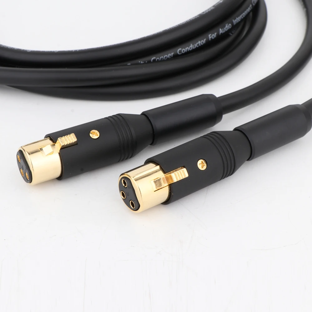 Paar Preffair 99,998 % hochreines OFC-Kupfer-XLR-Audio-Verbindungskabel mit vergoldetem XLR-Stecker für Verstärker und DAC – Detail 2