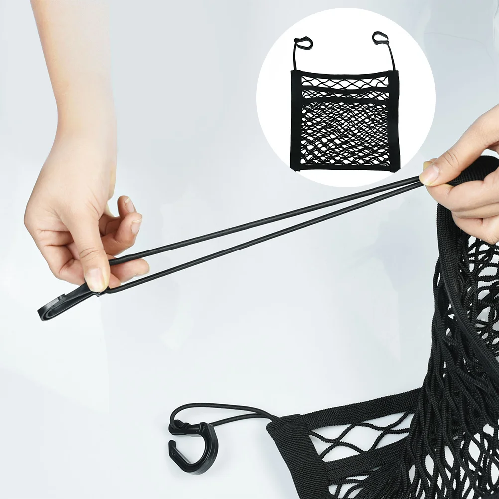 

Car Net Bag Hanging Pouch Seat Storage Pocket Bags Hook up Organizer Travel Handbags