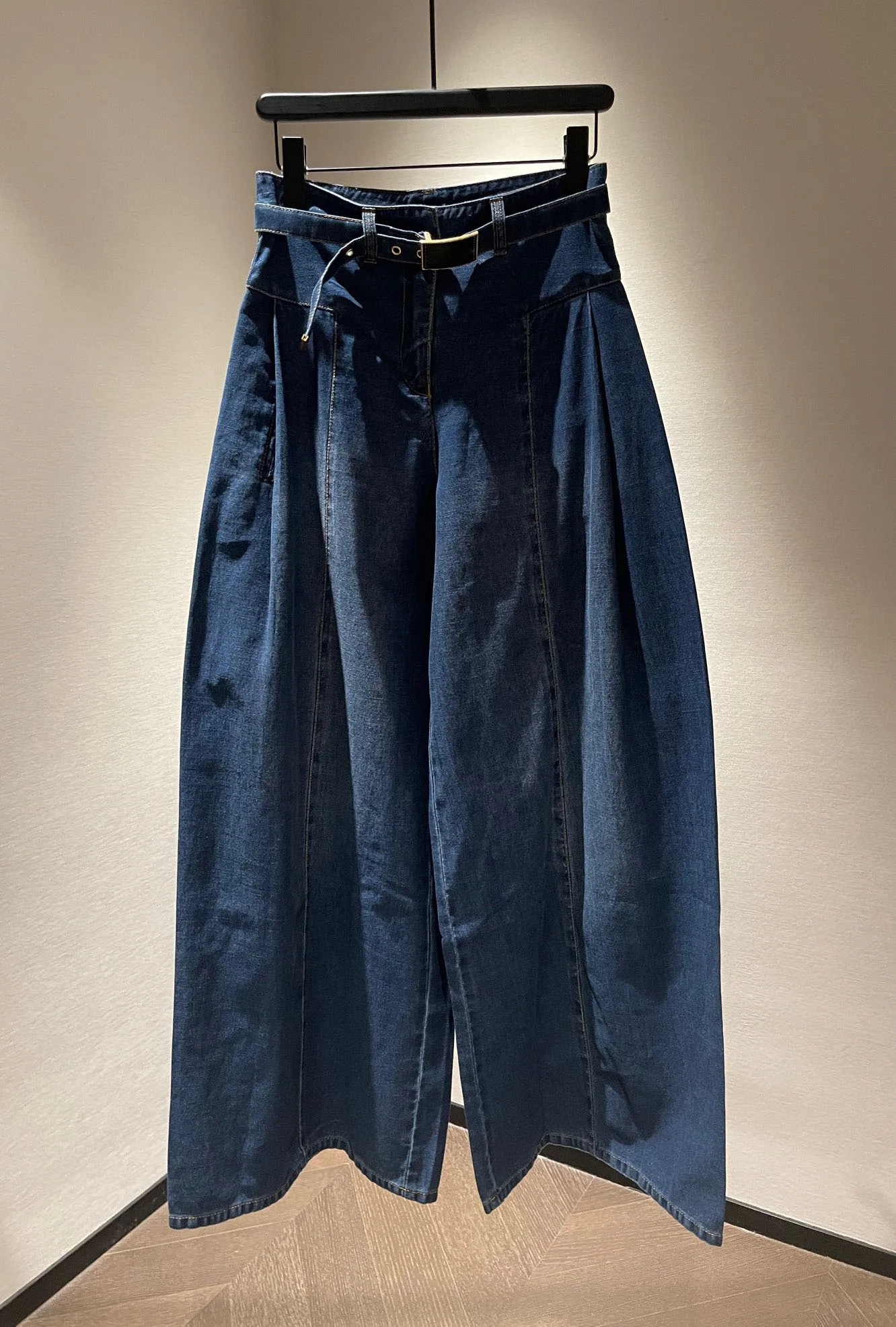 

Waistband gold wide leg jeans casual fashion 2023 summer new hot