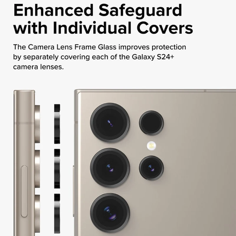 Premium Metal Camera Lens Glass Protectors with 9H Tempered Glass