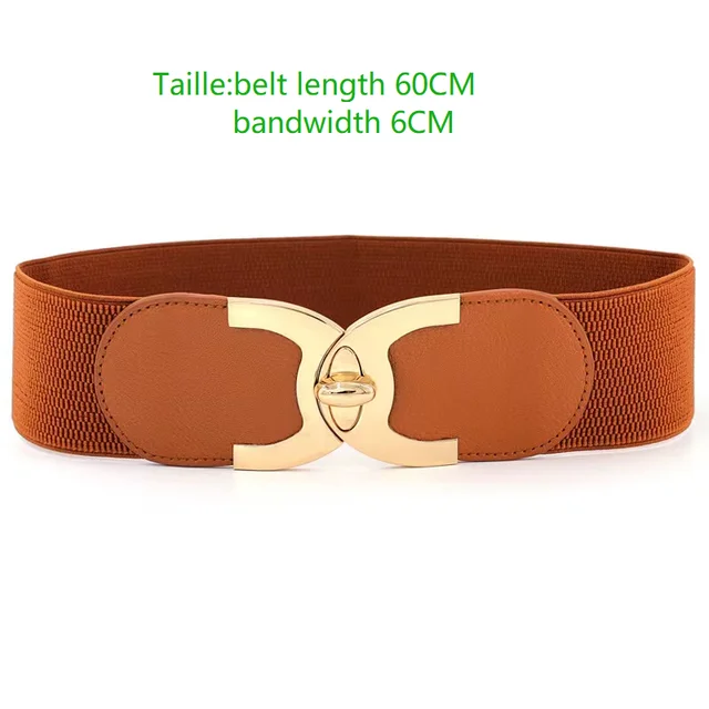 Style Buckle Elastic Wide Belt Wide Cummerbund Strap Belt Waist Female Women Accessories ceinture 6