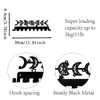 Moon Art Metal Wall Hanging Hooks Metal 10 Hooks Key Holder  Decor Gothic Decor for Bedroom Keys Hangers Storage Black decor 2