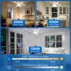 IRALAN Modern ceiling led light fan 52CM 42CM silent with remote control ceiling fan lamp for room office study kitchen 2