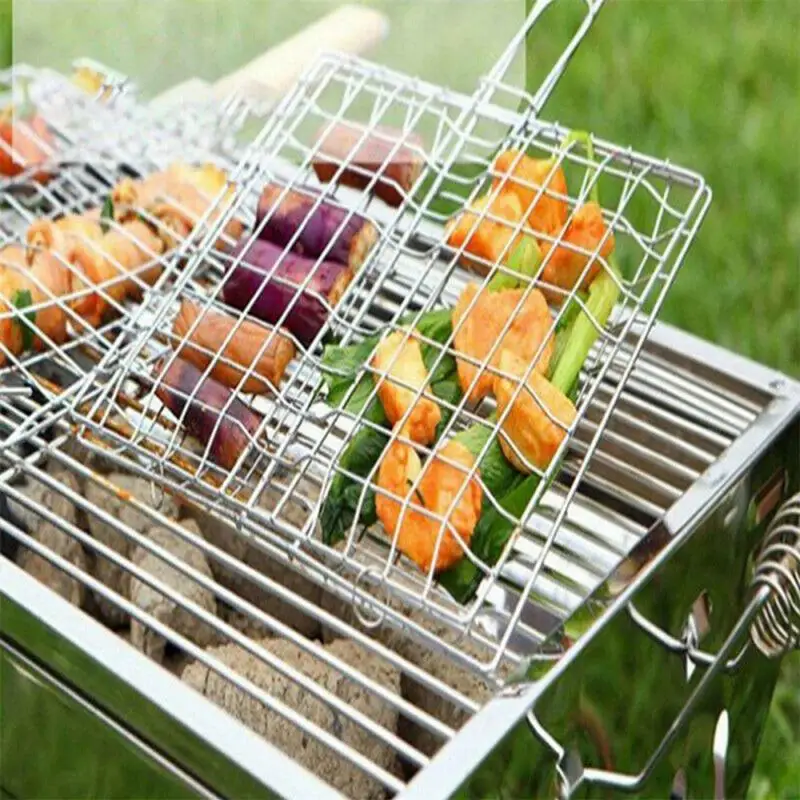 2/5PCS Non-Stick Grilling Basket Grill Mesh Mat Meat Vegetable Steak Picnic Party Barbecue Tool Heat Resistant Grill Sheet Liner