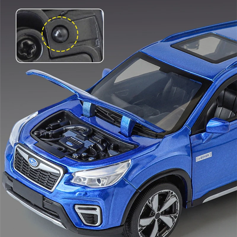 1/30 Subaru Forester SUV Alloy Car Model Diecast Metal Toy Off-road Vehicles Car Model Simulation Sound and Light Kids Toys Gift 5