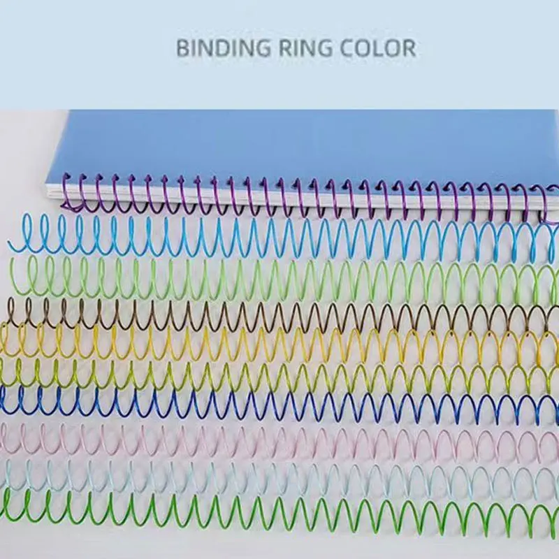 A4 Metal Binder Spiral 30-hole Loose-Leaf Binding Rings 12mm Single Coil Spring Spiral Punch 5pcs For Notebook School Supplies