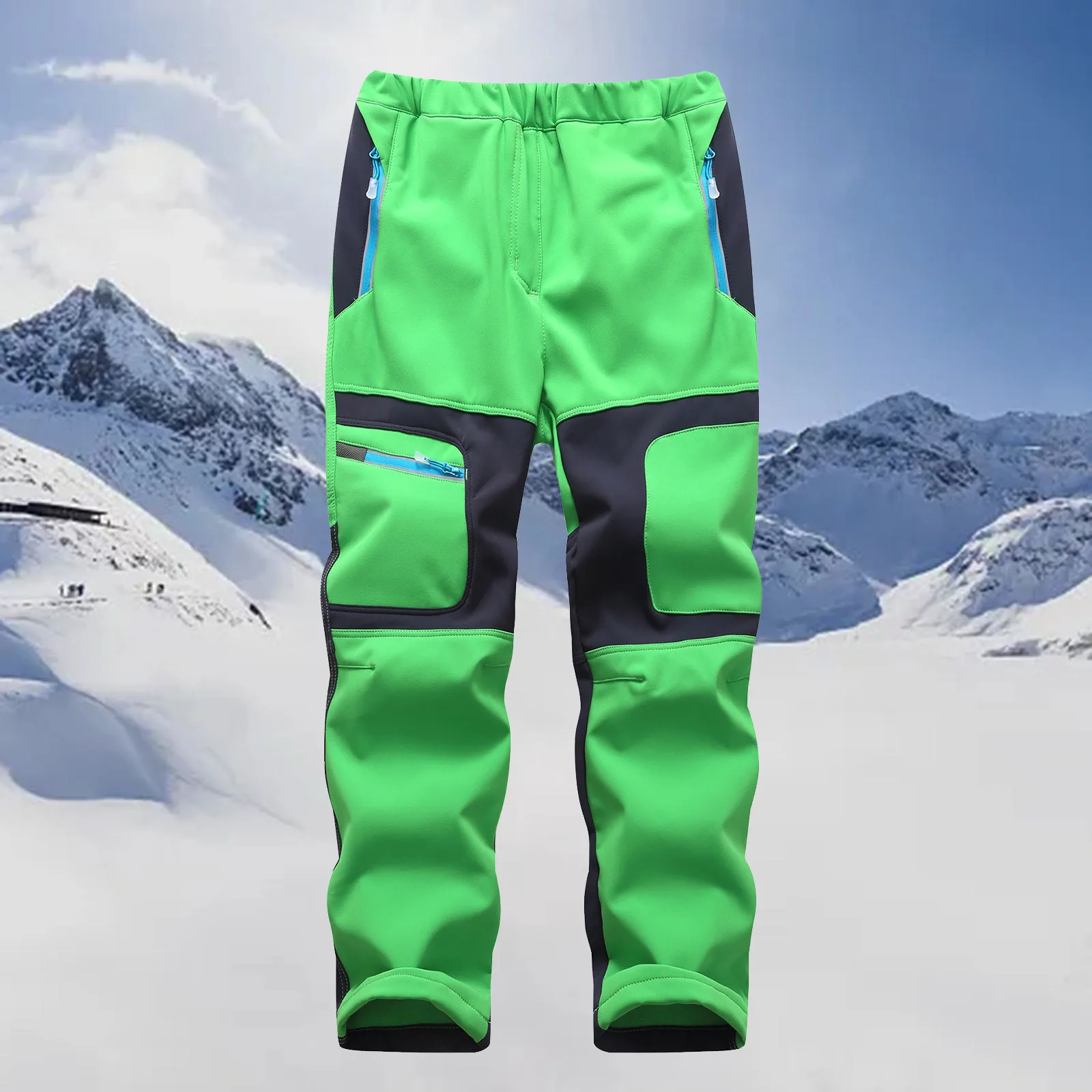 Children's Hiking Pants Waterproof Outdoor Boys Girls Sporty Warm Lined Fleece Long Trousers Soft Shell Kids Climbing Sweatpants girls pants,boys pants,kids pants,girls trousers