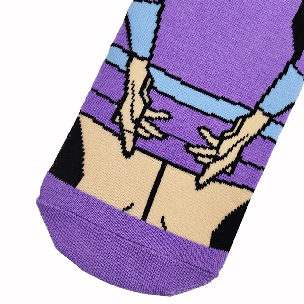 3Pairs Anime Sock Fashion Funny Novelty Hip Hop Cartoon Anime Men Women Comfort Happy Sports Skateboard Cotton Breathable Socks