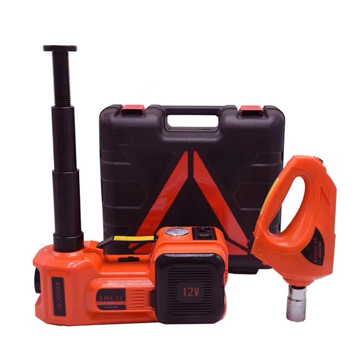 

Car Repair 12V DC 3 in 1 Tire Inflator and Flashlight with Electric Impact Wrench 5T Electric Hydraulic car Floor Jack