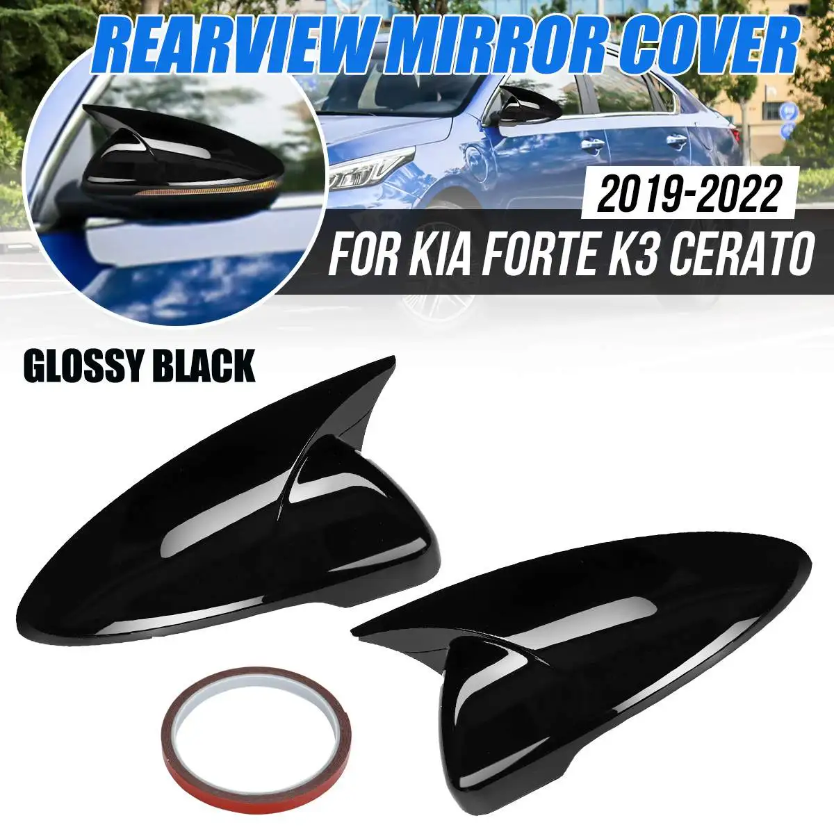 

Пара наклеек для бокового зеркала заднего вида Kia K3 Cerato Forte 2014-2017 2019-2022