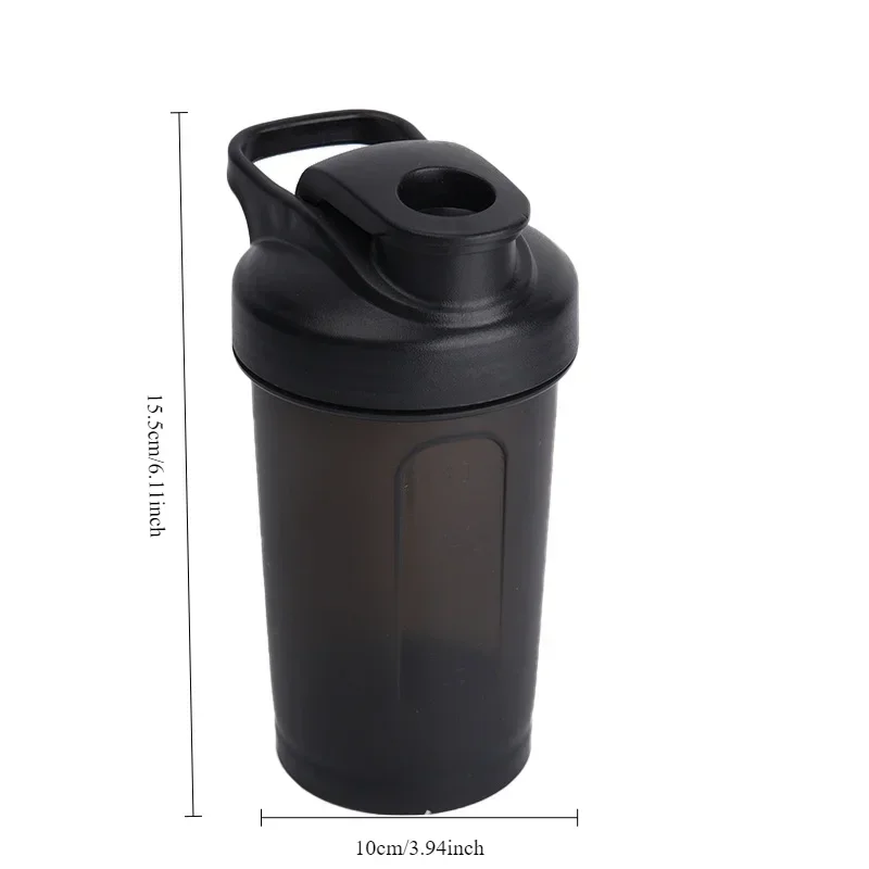 NEU Tragbare 300ml Protein-Shaker-Flasche Auslaufsichere Wasserflasche für Fitness-Training im Freien Sport-Mixbecher mit Skala – Detail 1