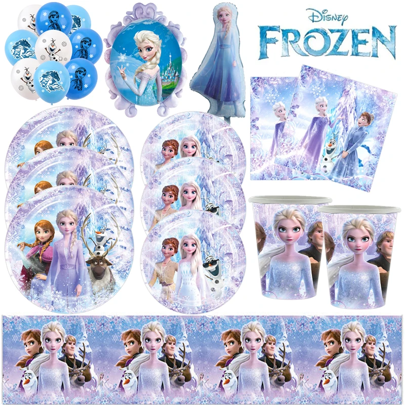 Birthday-Decorations-Frozen-Elsa-Anna-Princess-Disposable-Tableware ...