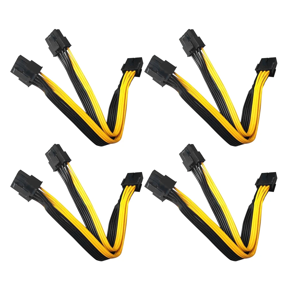 

ЦП 8-контактная видеокарта с двумя PCI-E PCIe 8-контактный (6-контактный + 2-контактный) распределительный кабель питания 20 см 4 шт.