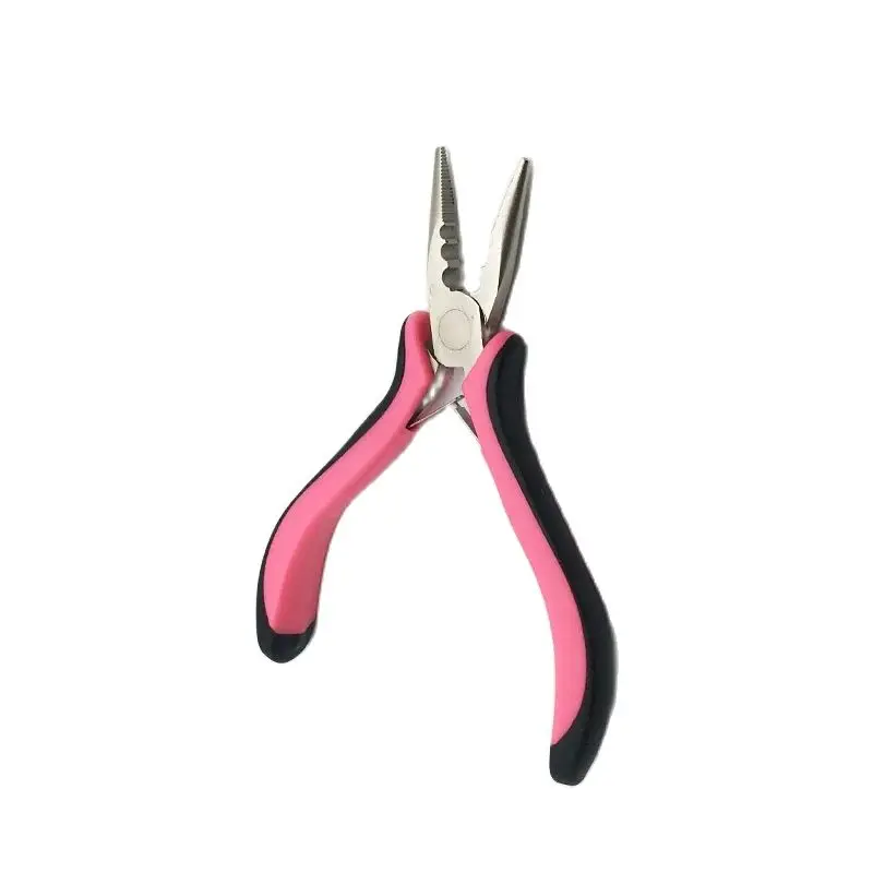 Hair extension pliers carbon steel straight nose plier 1 piece