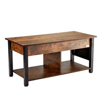 Lift Top Coffee Table 41.7" Rectangle Coffee Table for Living Room Brown 1