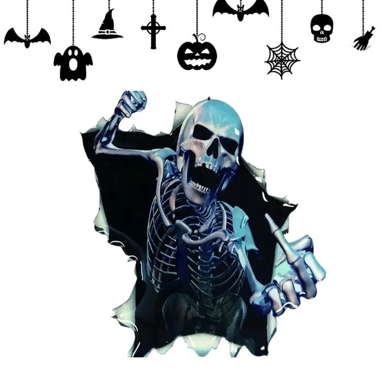 

Автомобильные наклейки на Хэллоуин, страшный скелет, череп, призрак, мрачный жнец, настенные наклейки, Хэллоуин, Череп, декоративные наклейки, строительные принадлежности для